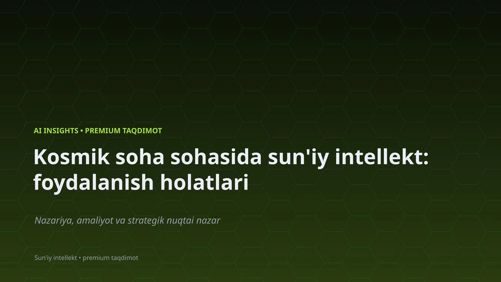 Sun'iy intellekt holat va misol yordamida murakkab vazifalarni avtomatlashtiradi