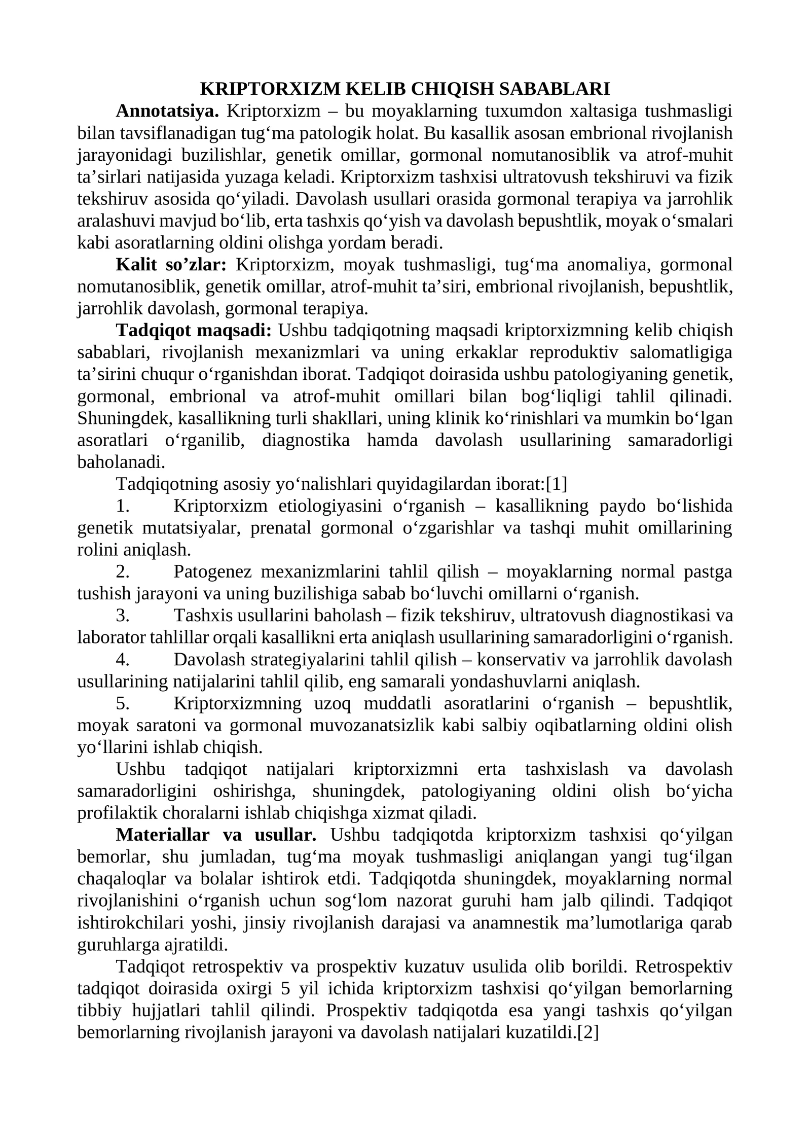 KRIPTORXIZM KELIB CHIQISH SABABLARI