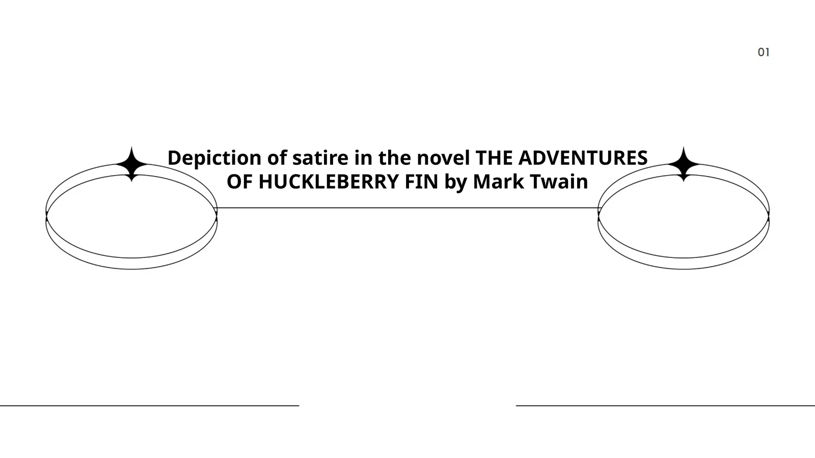 Depiction of satire in the novel THE ADVENTURES OF HUCKLEBERRY FIN