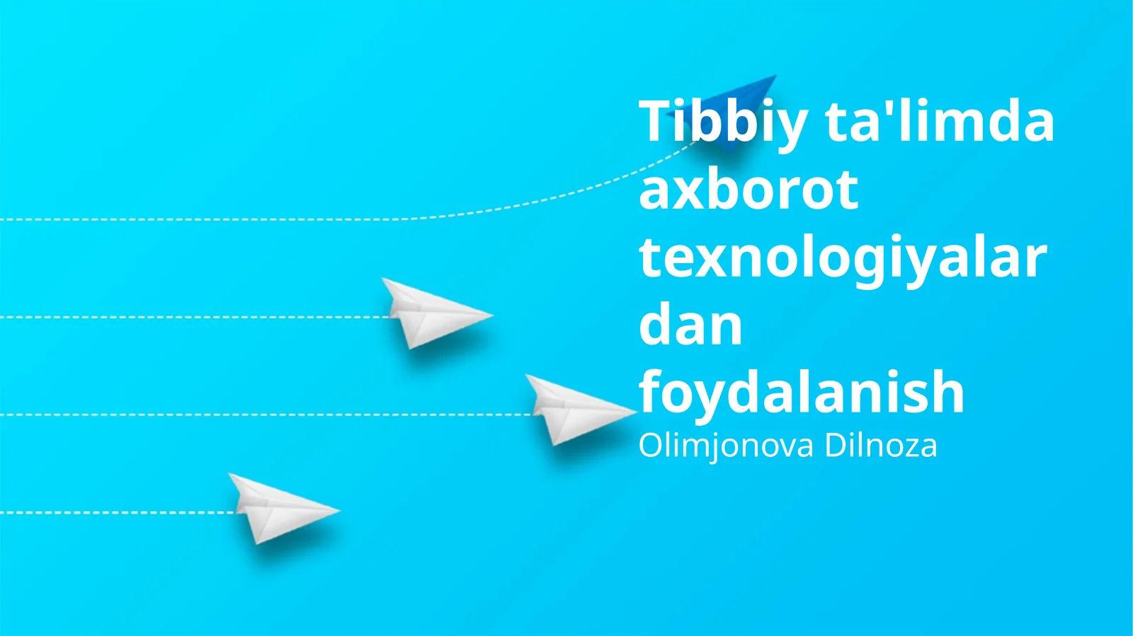 Tibbiy ta'limda axborot texnologiyalardan foydalanish