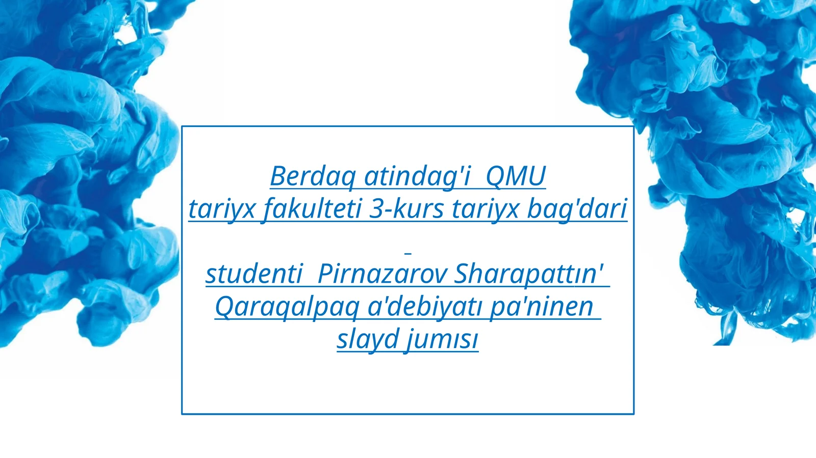 Berdaqatindag'iQMU Tariyxfakulteti