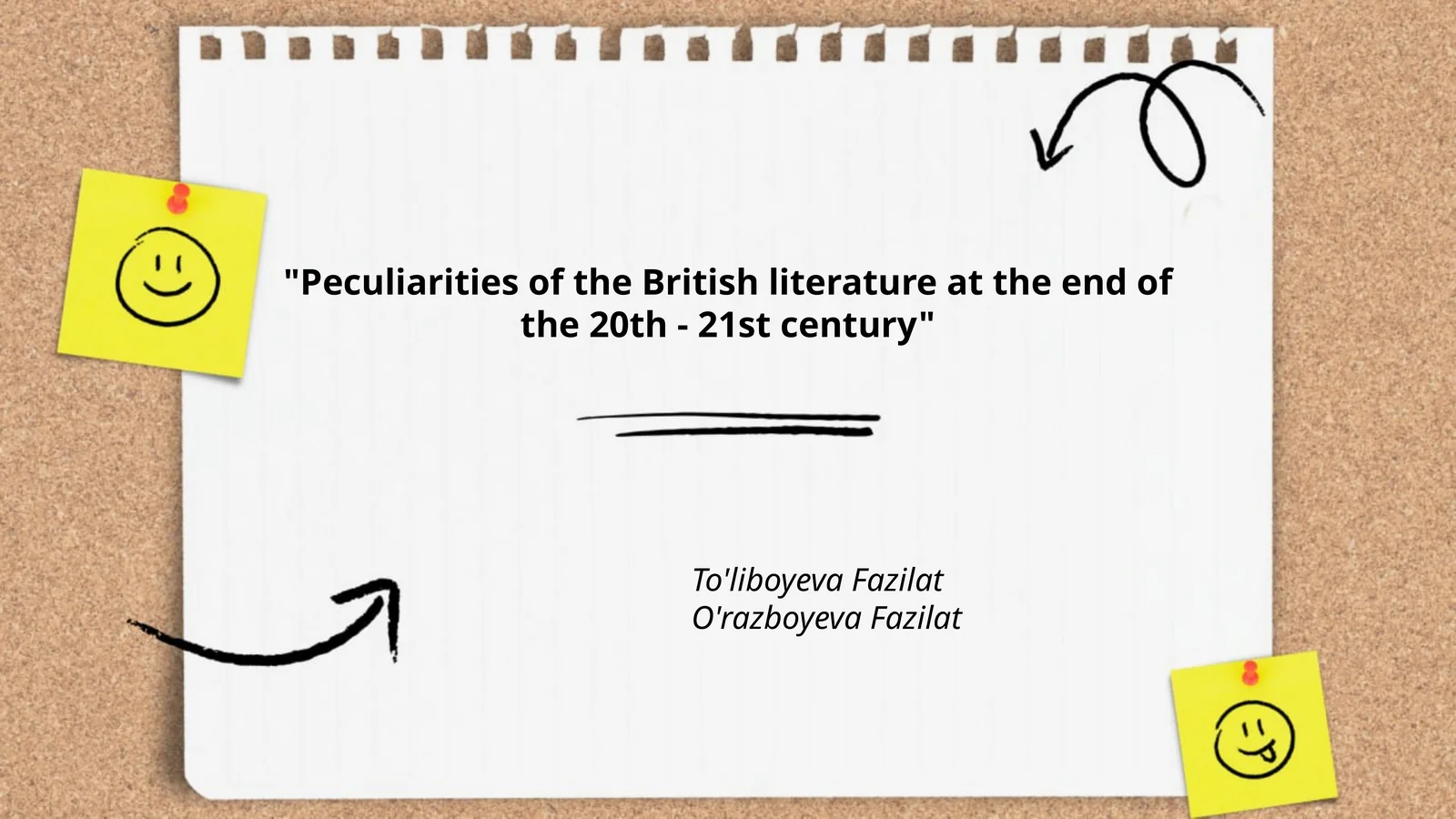 Peculiarities of the British literature at the end of the 20th - 21st century