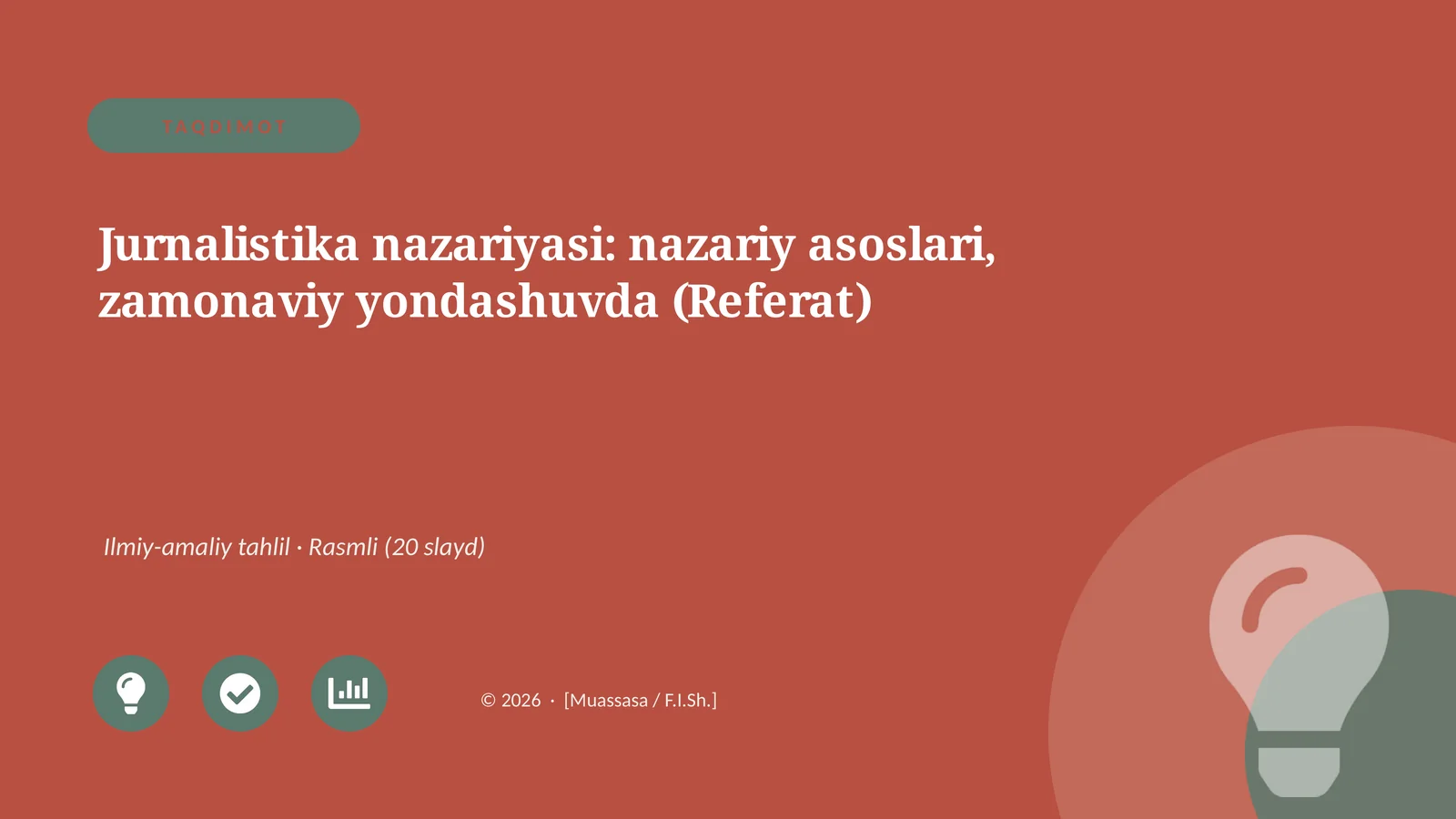Jurnalistika nazariyasi: nazariy asoslari, zamonaviy yondashuvda