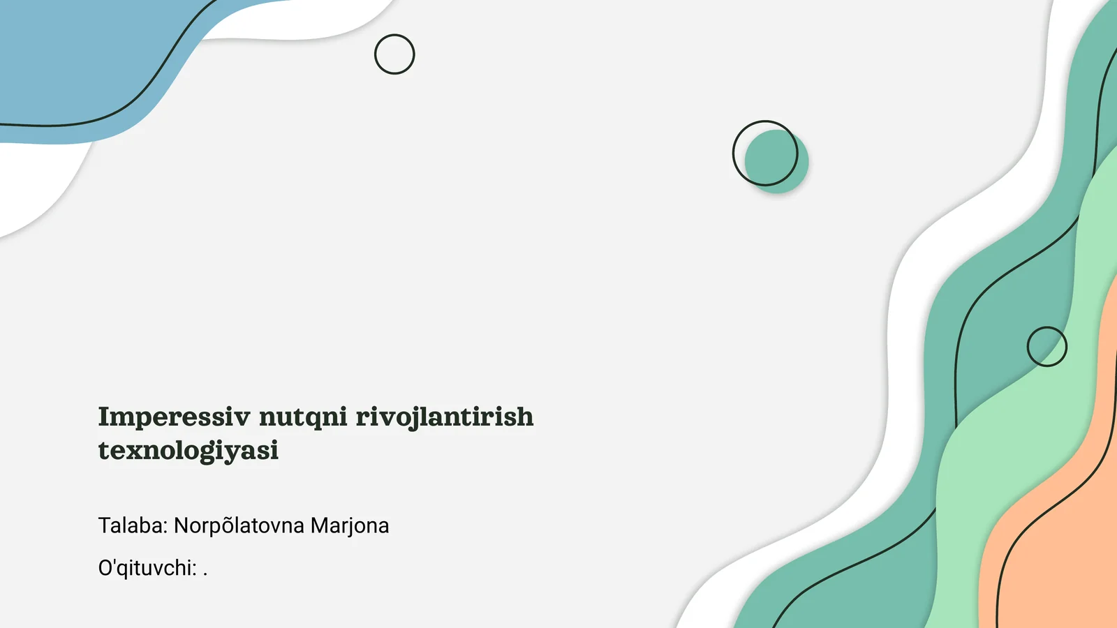 Impressive nutqni rivojlantirish texnologiyasi