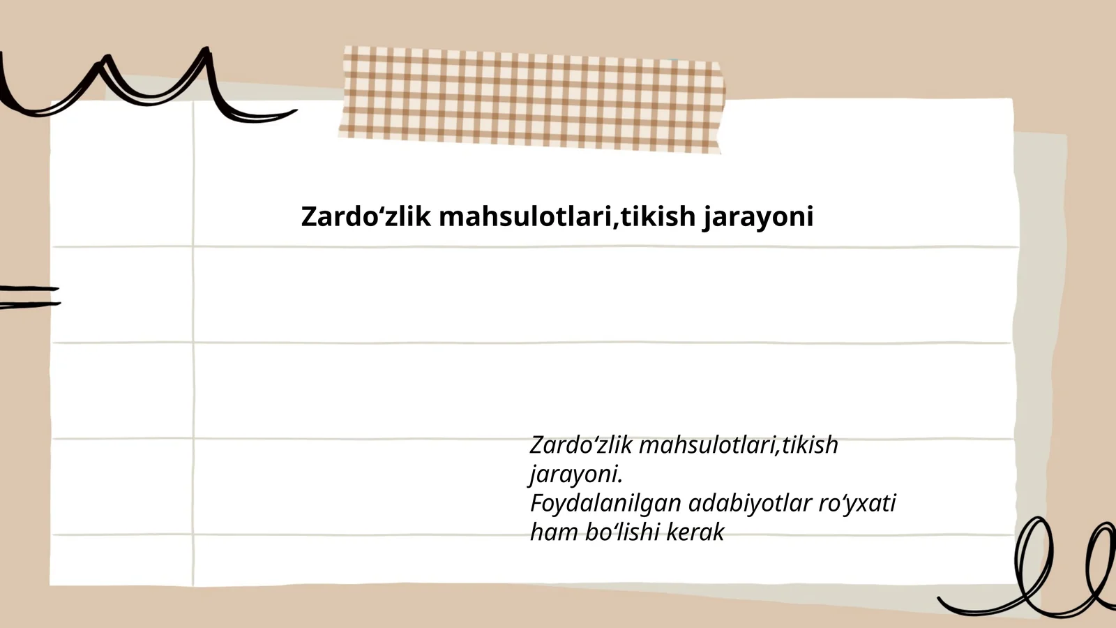 Zardoʻzlik mahsulotlari,tikish jarayoni