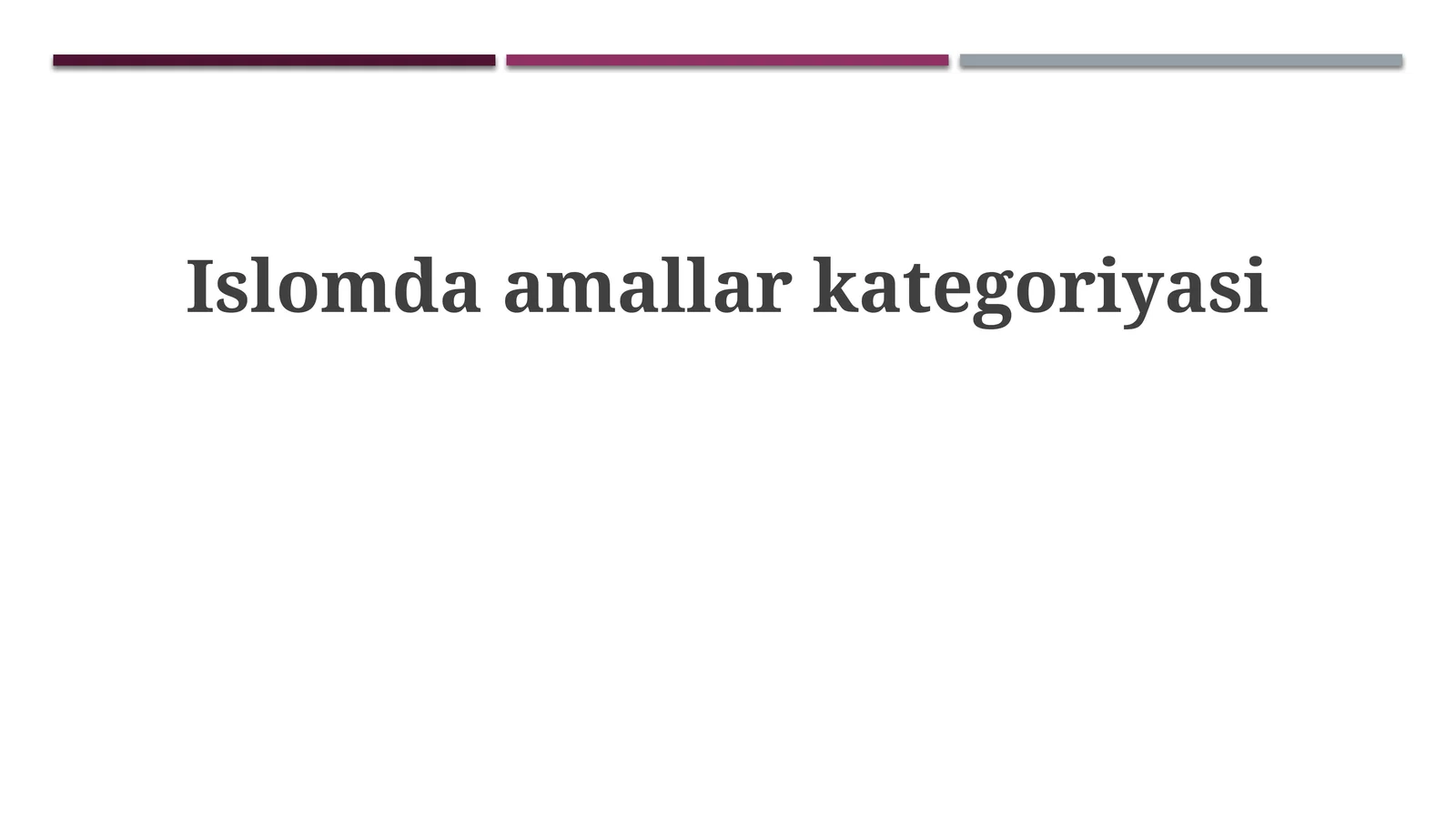 Islomda amallar kategoriyasi