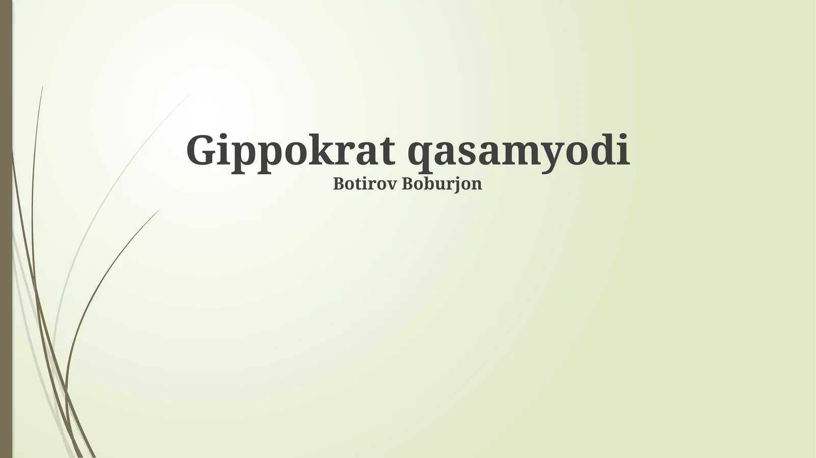 Gippokrat qasamyodi