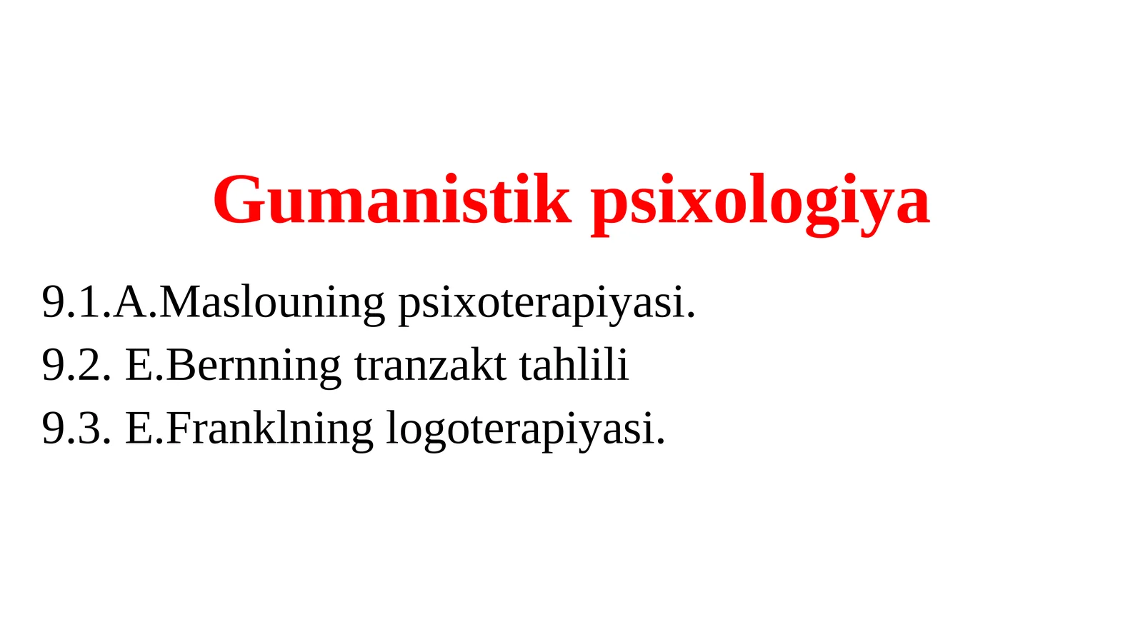 Gumanistik psixologiya
