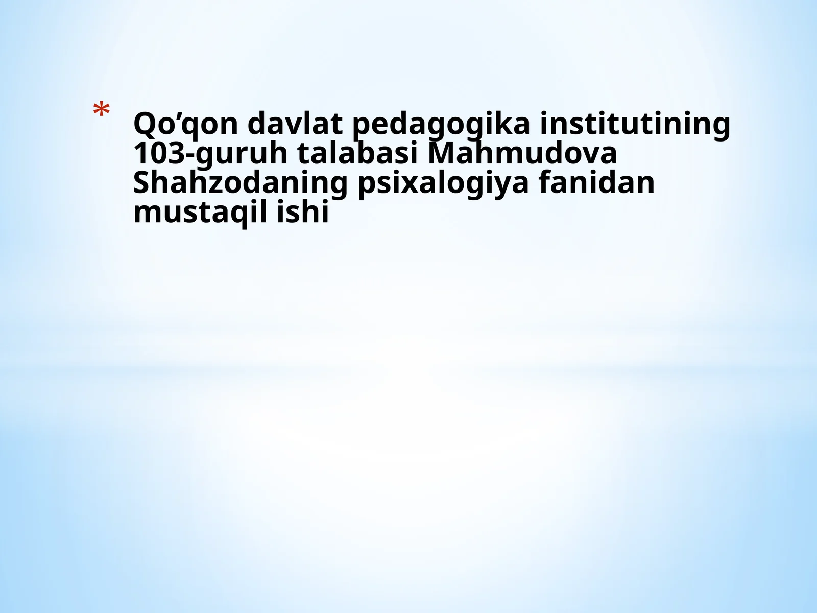 DIQQAT HAQIDA TUSHUNCHA