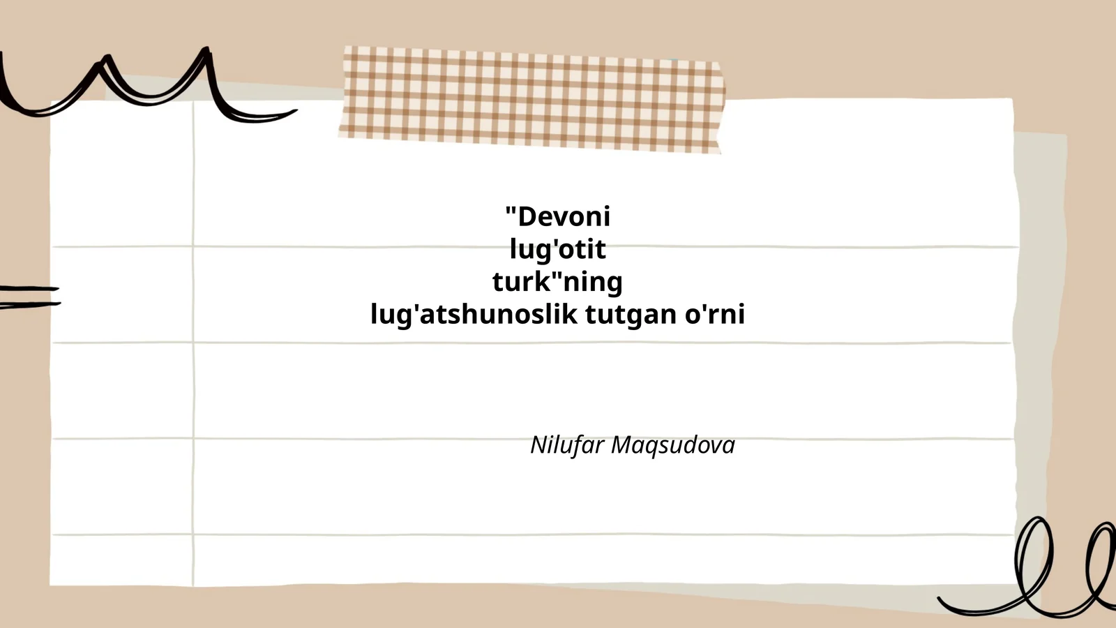 "Devoni lug'otit turk"ning lug'atshunoslik tutgan o'rni