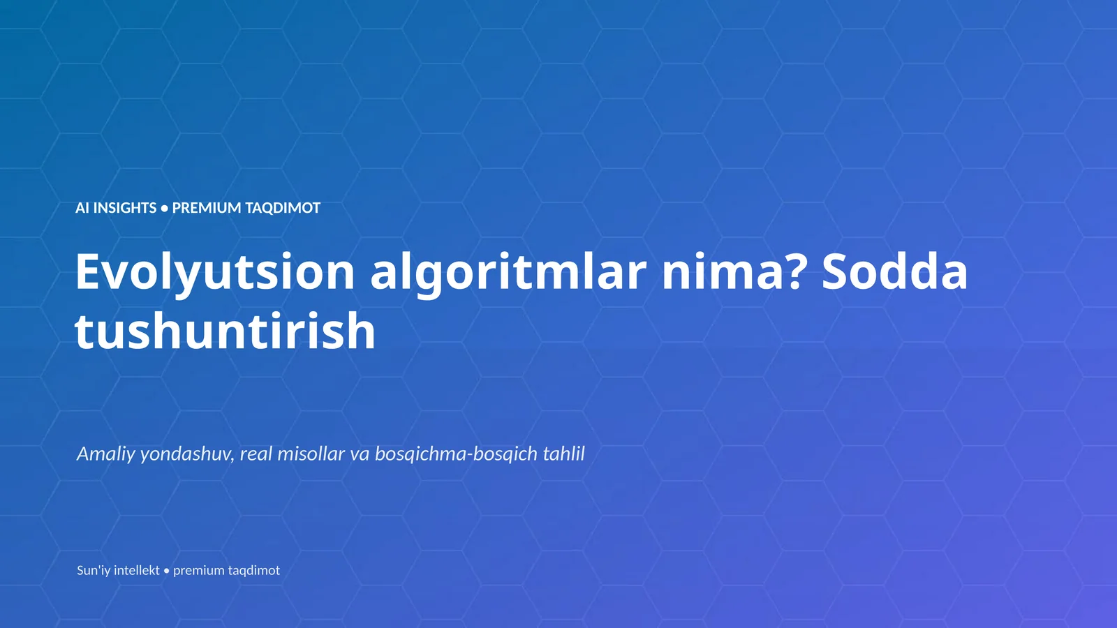 Evolyutsion algoritmlar