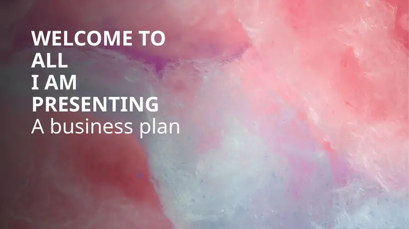 WELCOME TO ALL I AM PRESENTING A business plan