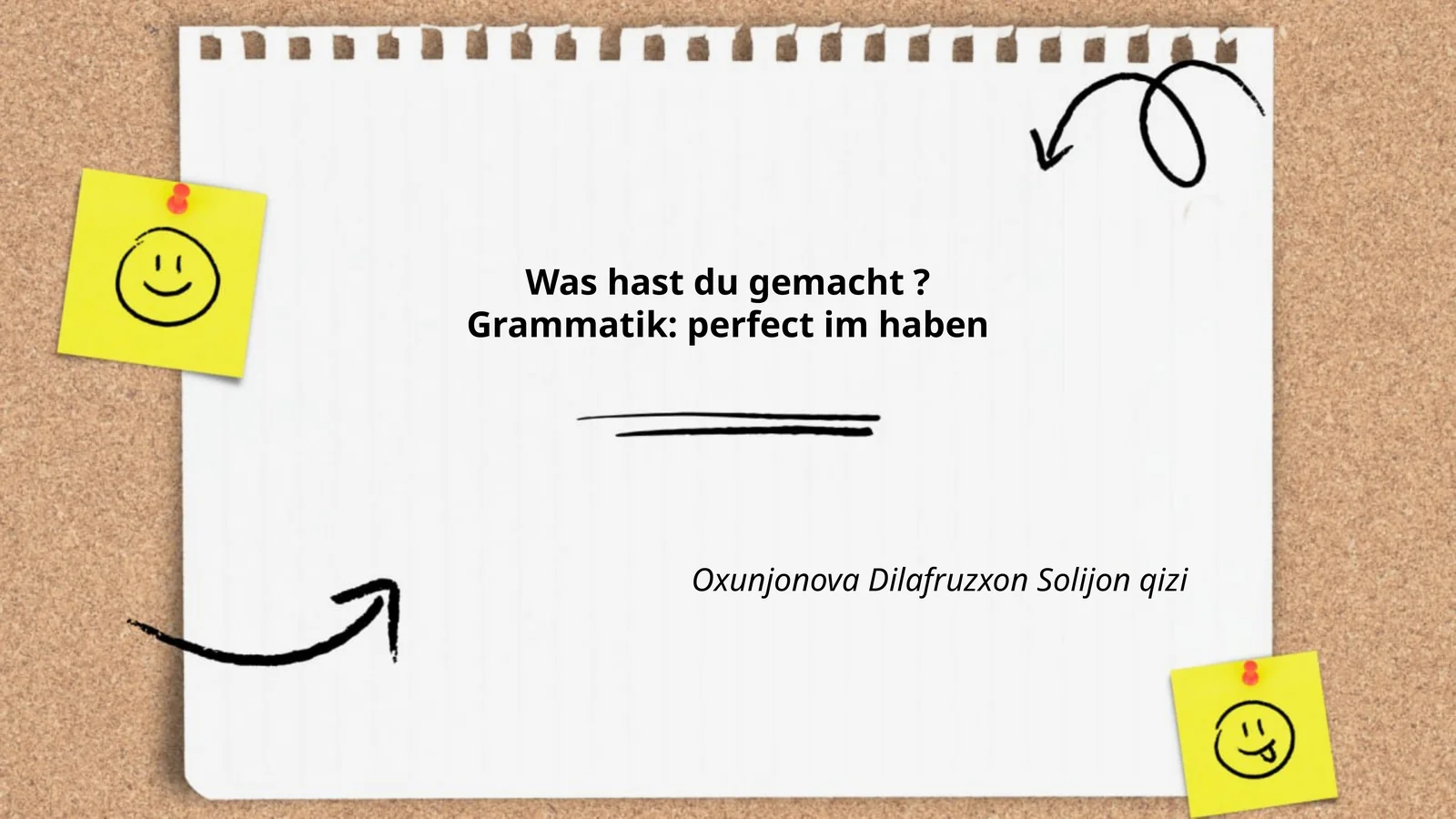 Grammatik: perfect im haben