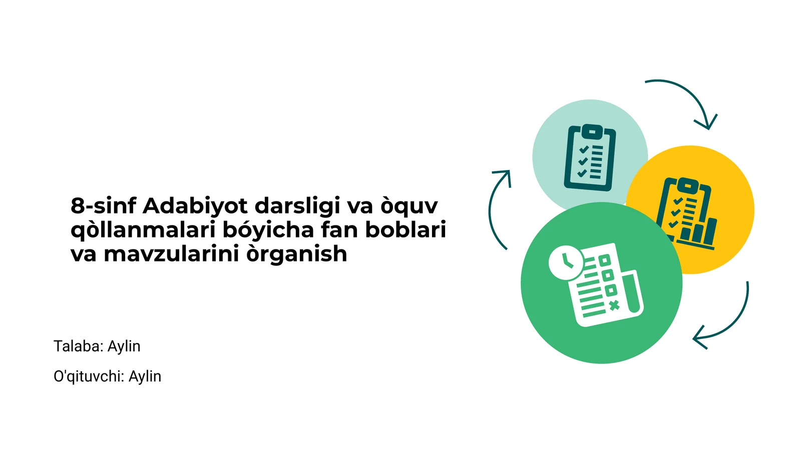 8-sinf Adabiyot darsligi va òquv qòllanmalari