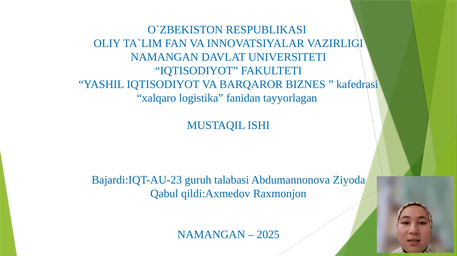 Logistik operatsiyalarning asosiy bosqichlari