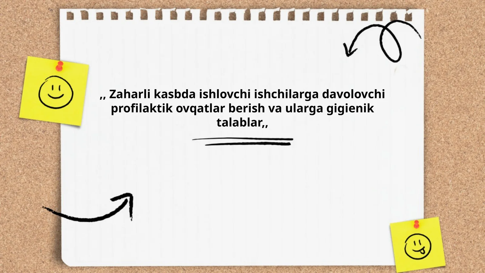 Zaharli kasbda ishlovchi ishchilarga davolovchi profilaktik ovqatlar berish va ularga gigienik talablar