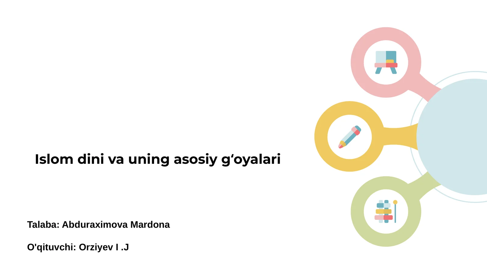 Islom dini va uning asosiy gʻoyalari