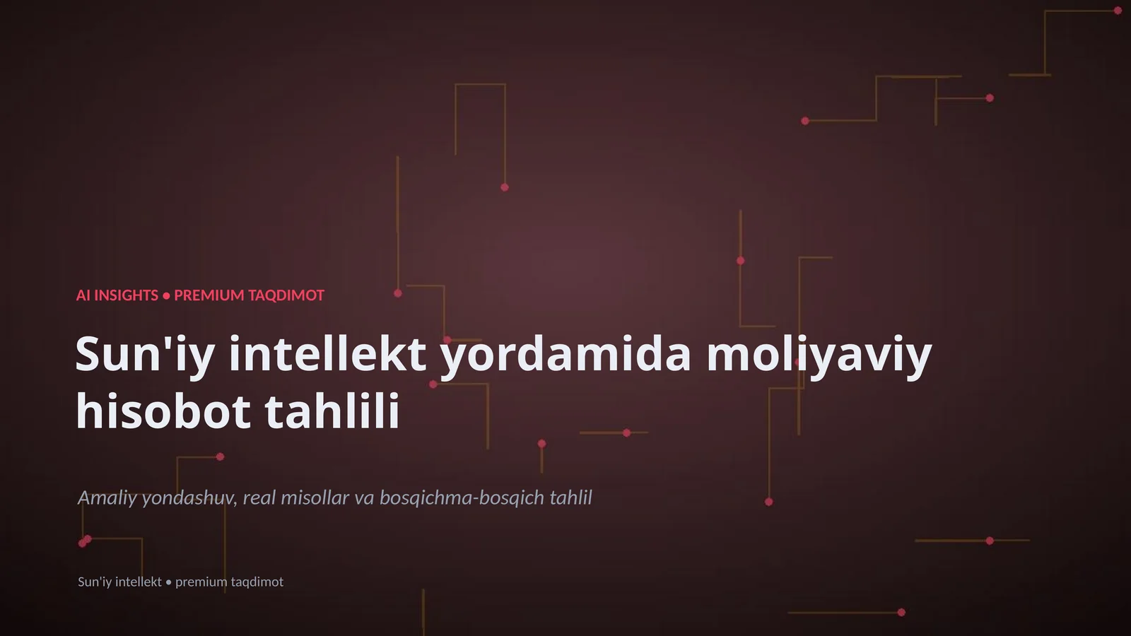 Sun'iy intellekt yordamida moliyaviy hisobot tahlili