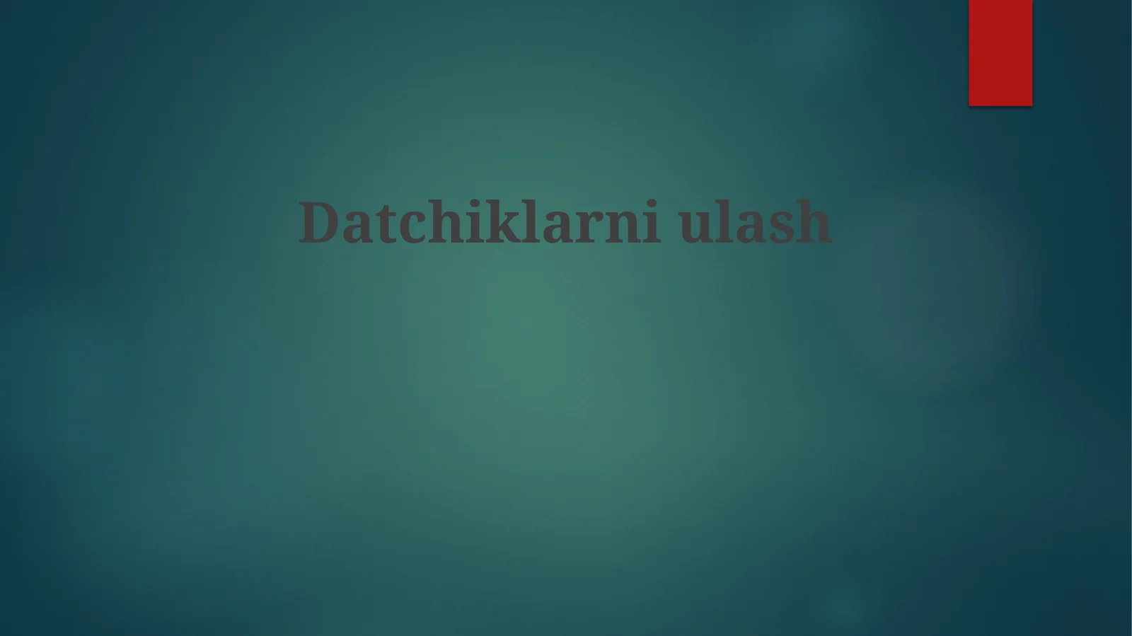 Datchiklarni ulash