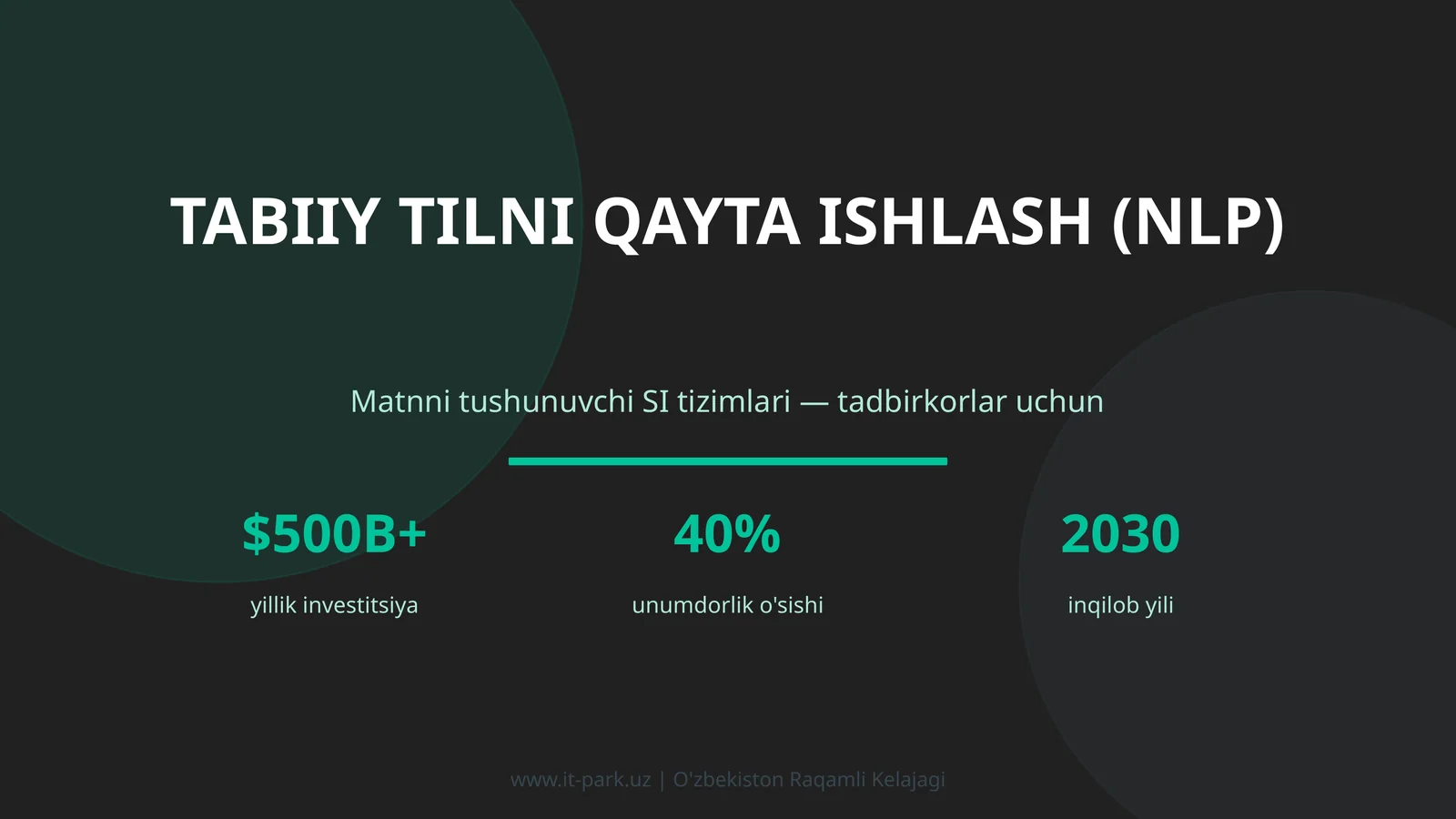 Tabiiy tilni qayta ishlash (NLP)