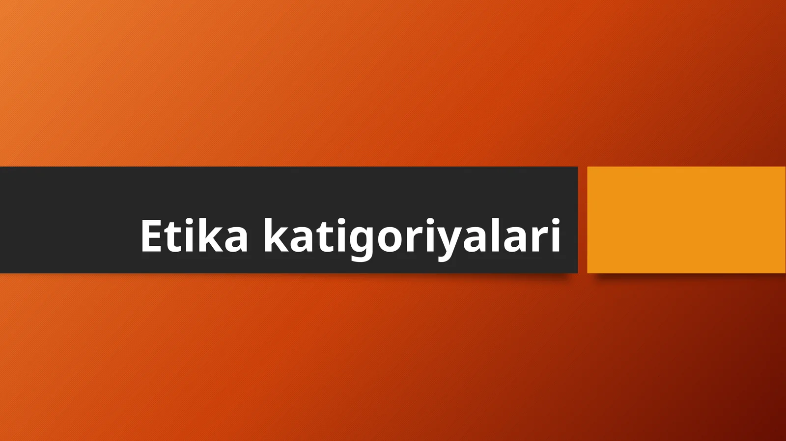 Etika katigoriyalari