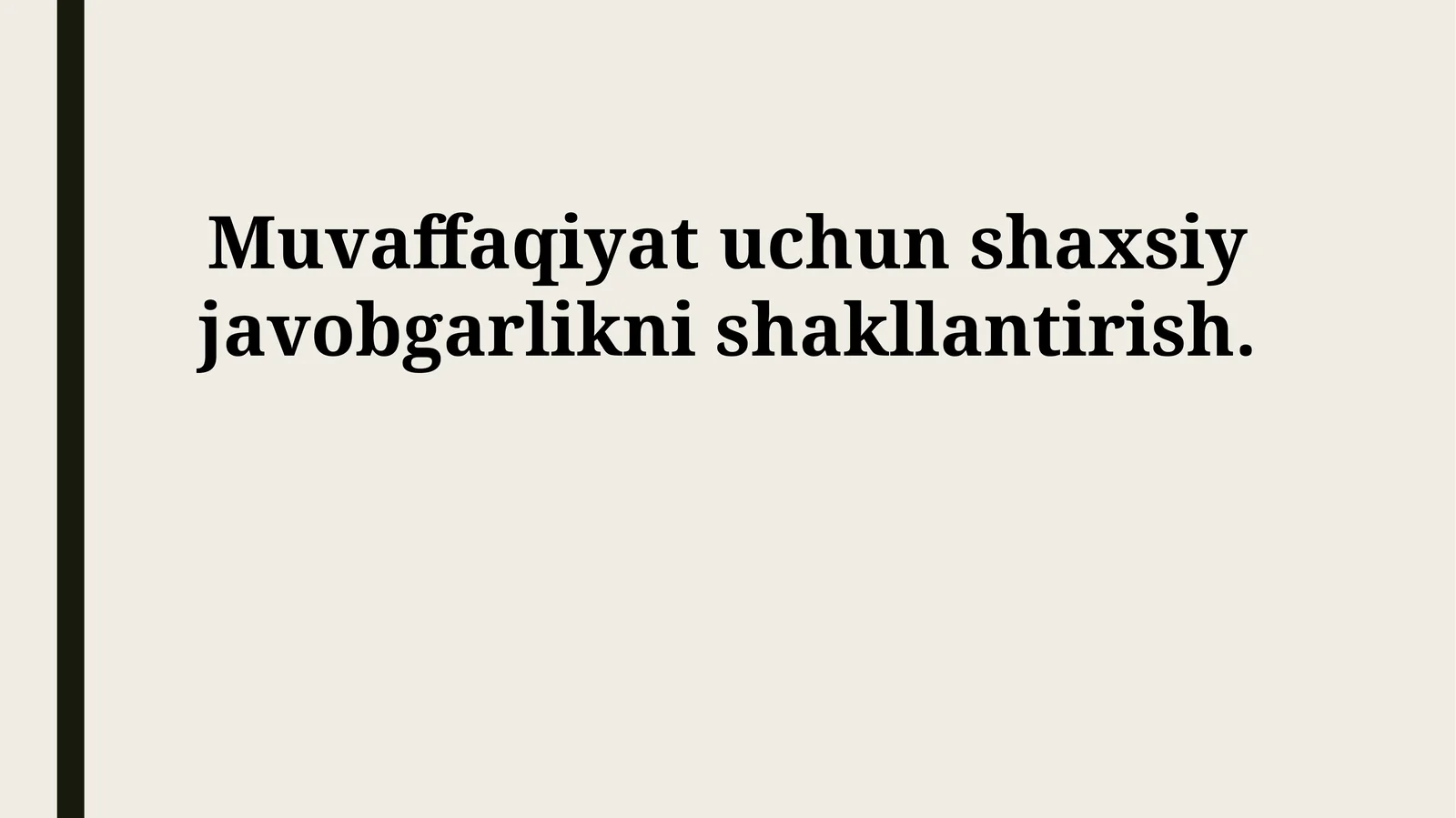 Shaxsiy maqsadlar va muvaffaqiyat
