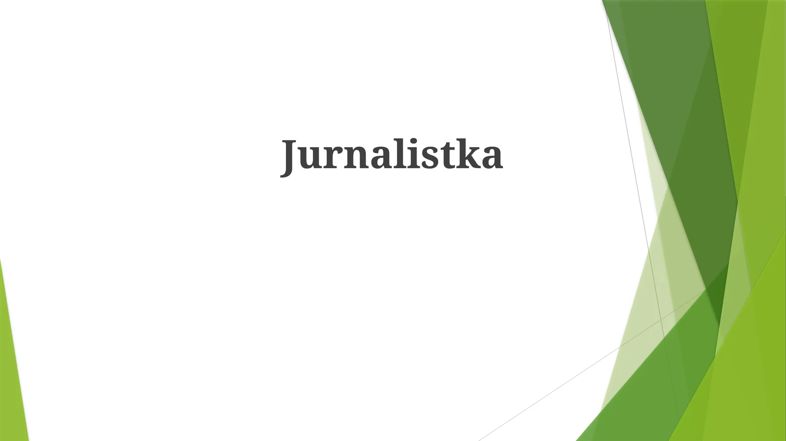Jurnalistka