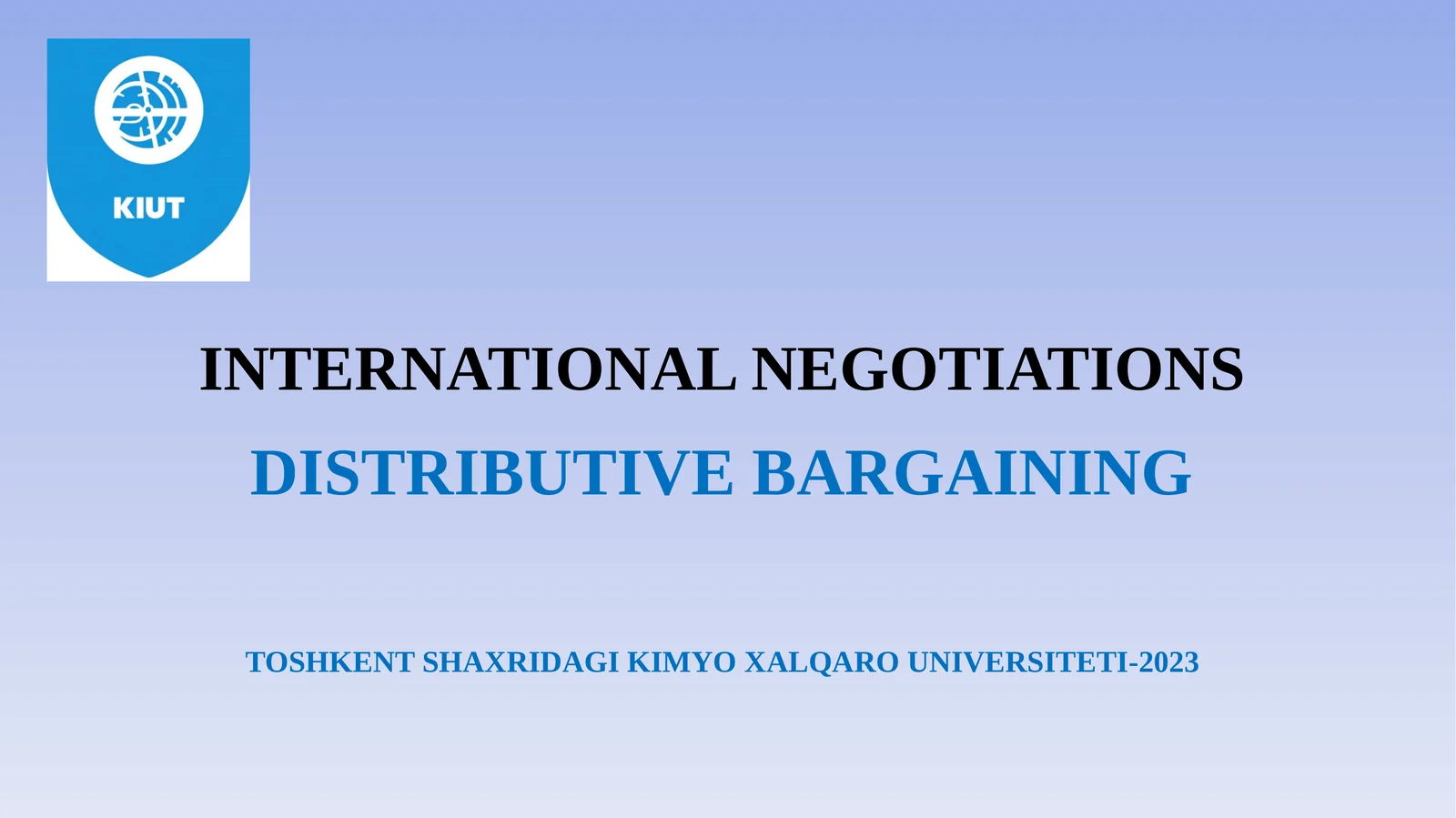 Distributive bargaining