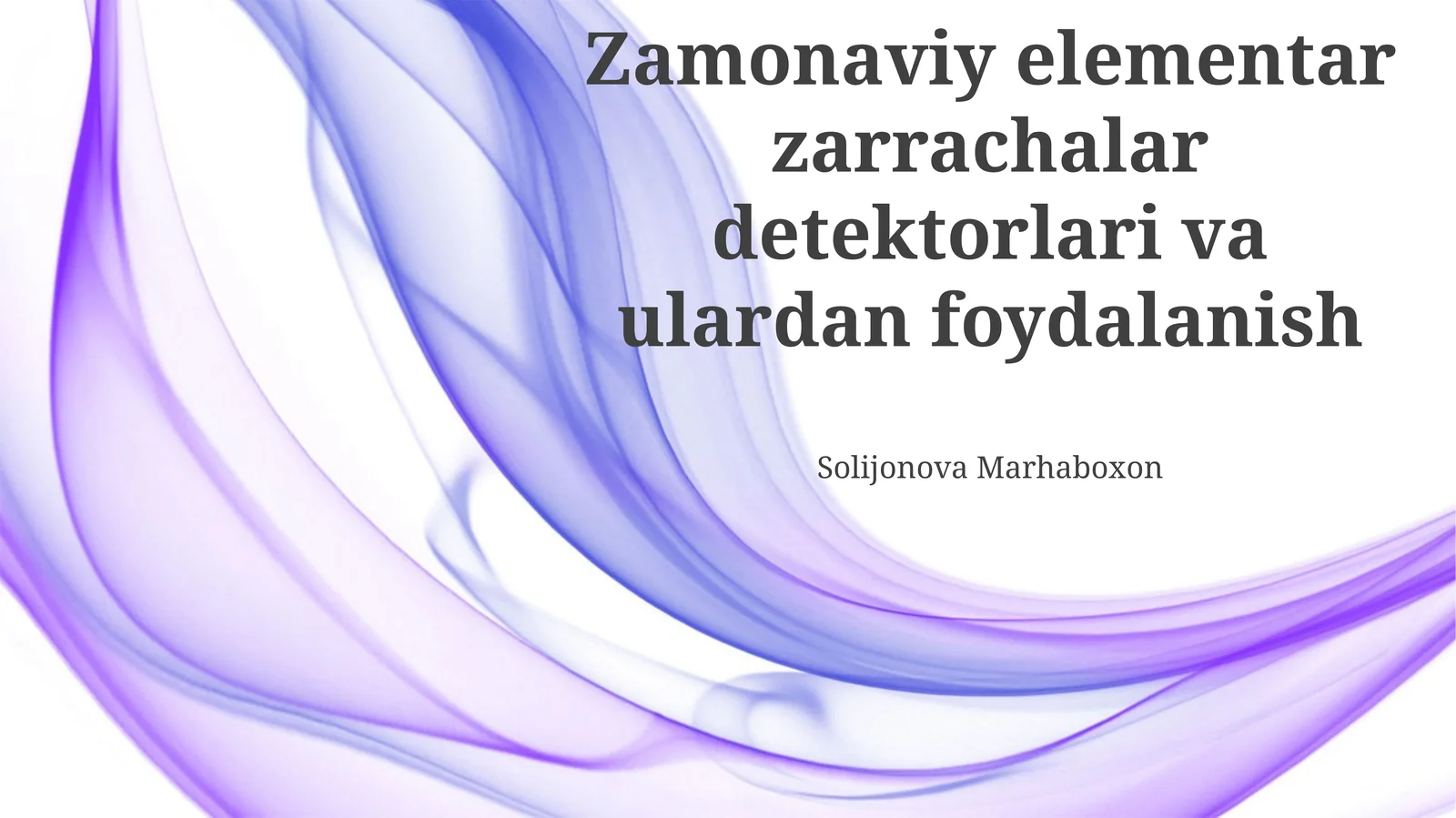 Zamonaviy elementar zarracha detektorlari