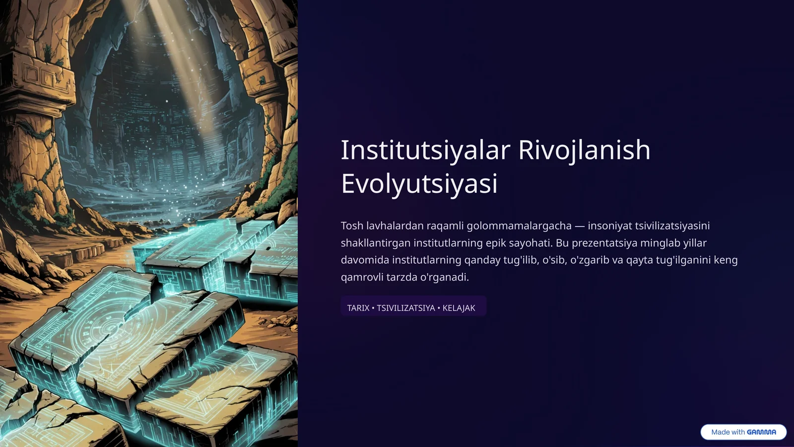 Institutsiyalar Rivojlanish Evolyutsiyasi