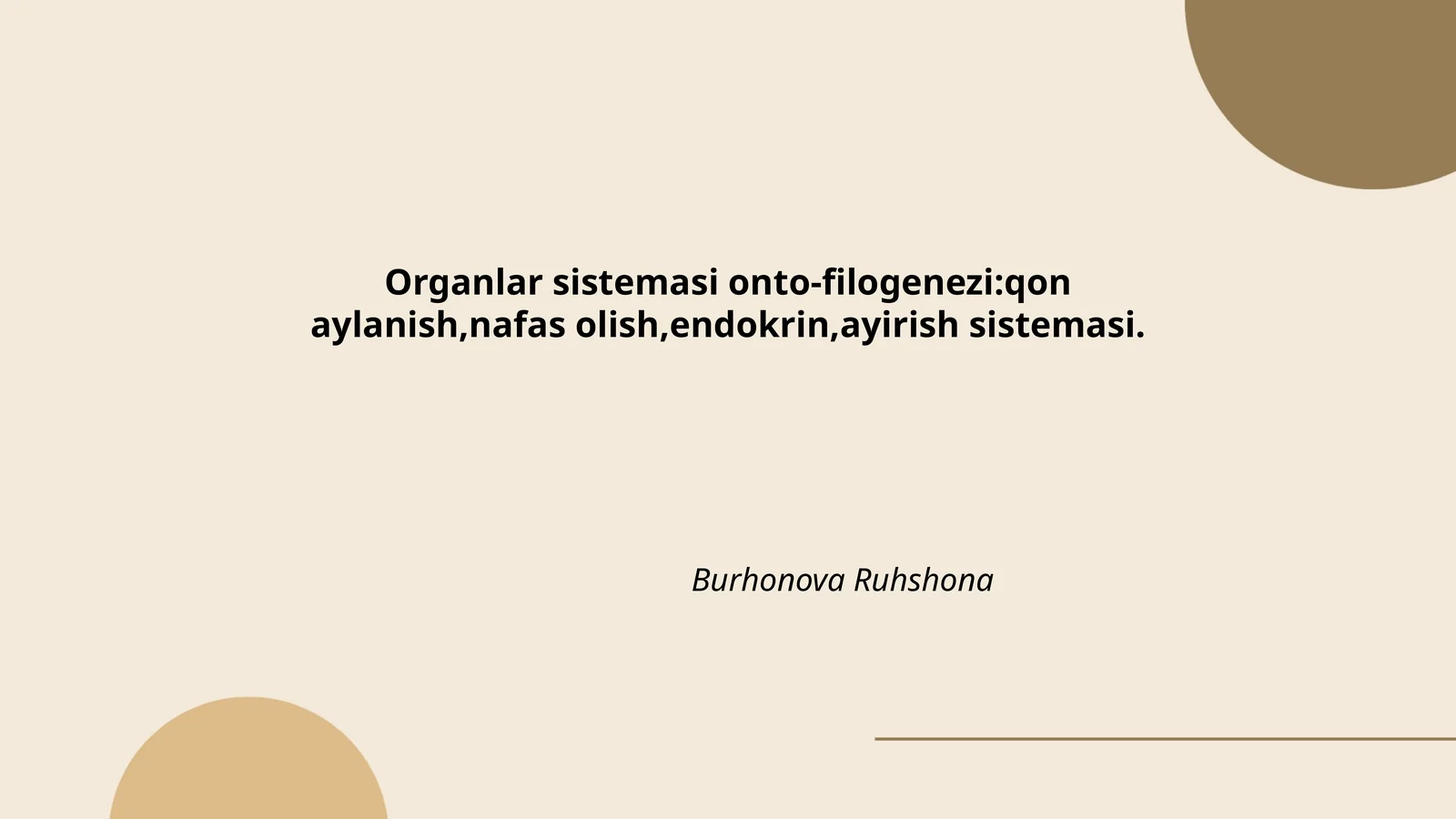 Organlar sistemasi onto-filogenezi