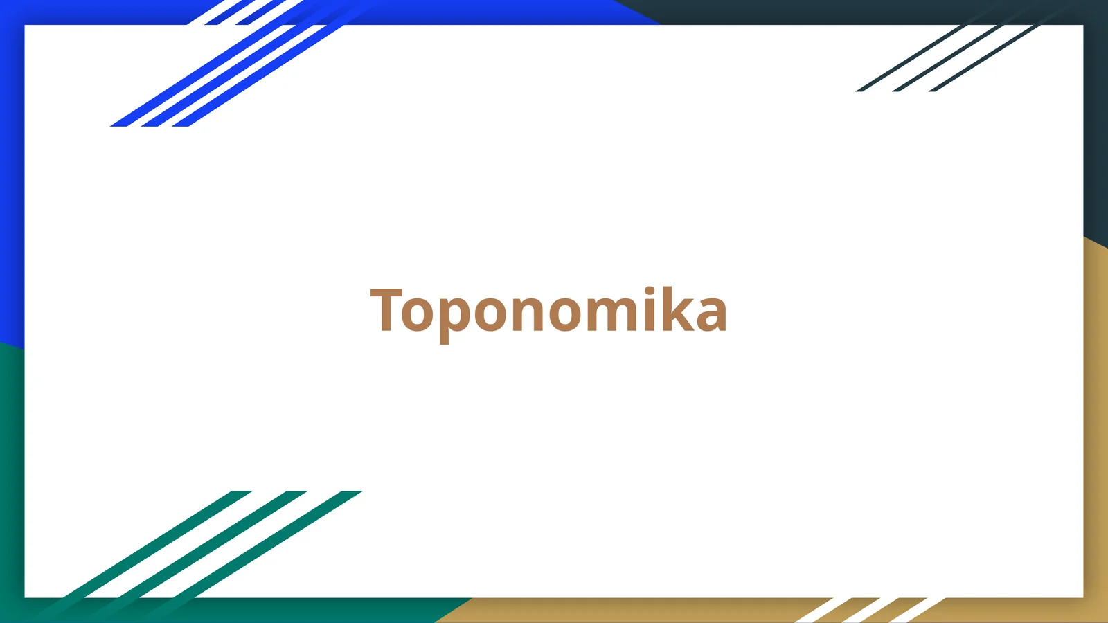 Toponomika