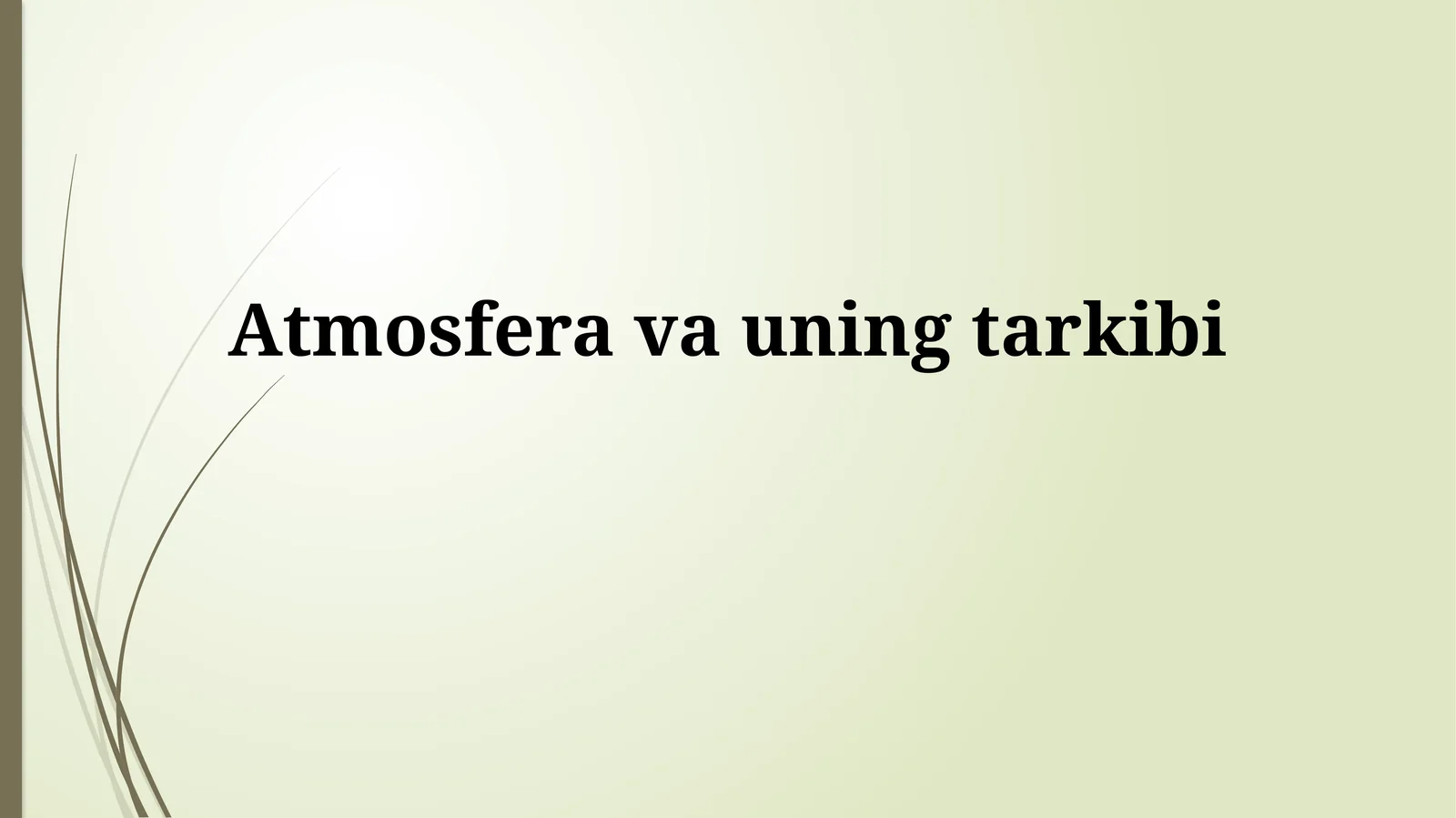 Atmosfera vauning tarkibi