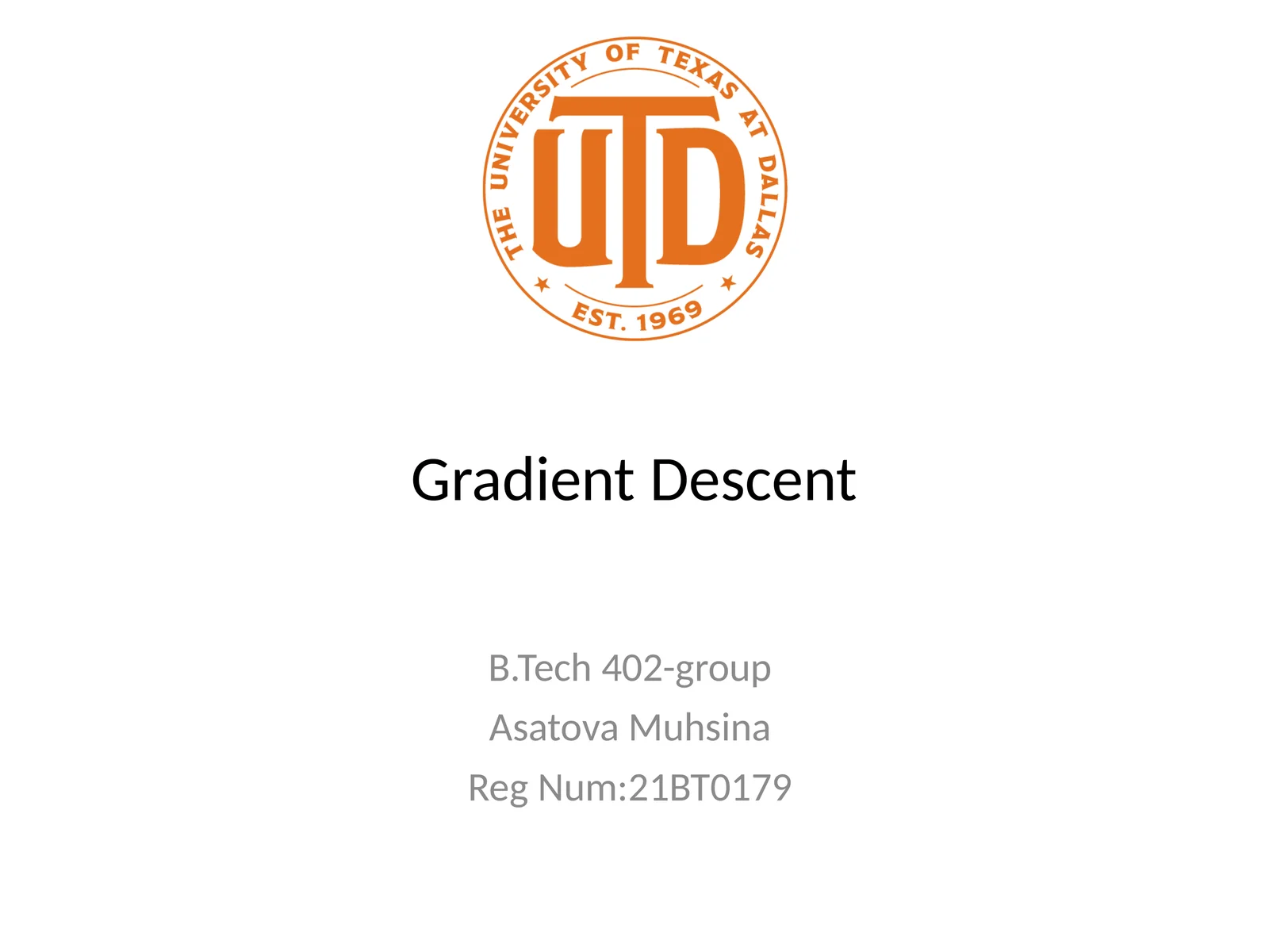 Gradient Descent