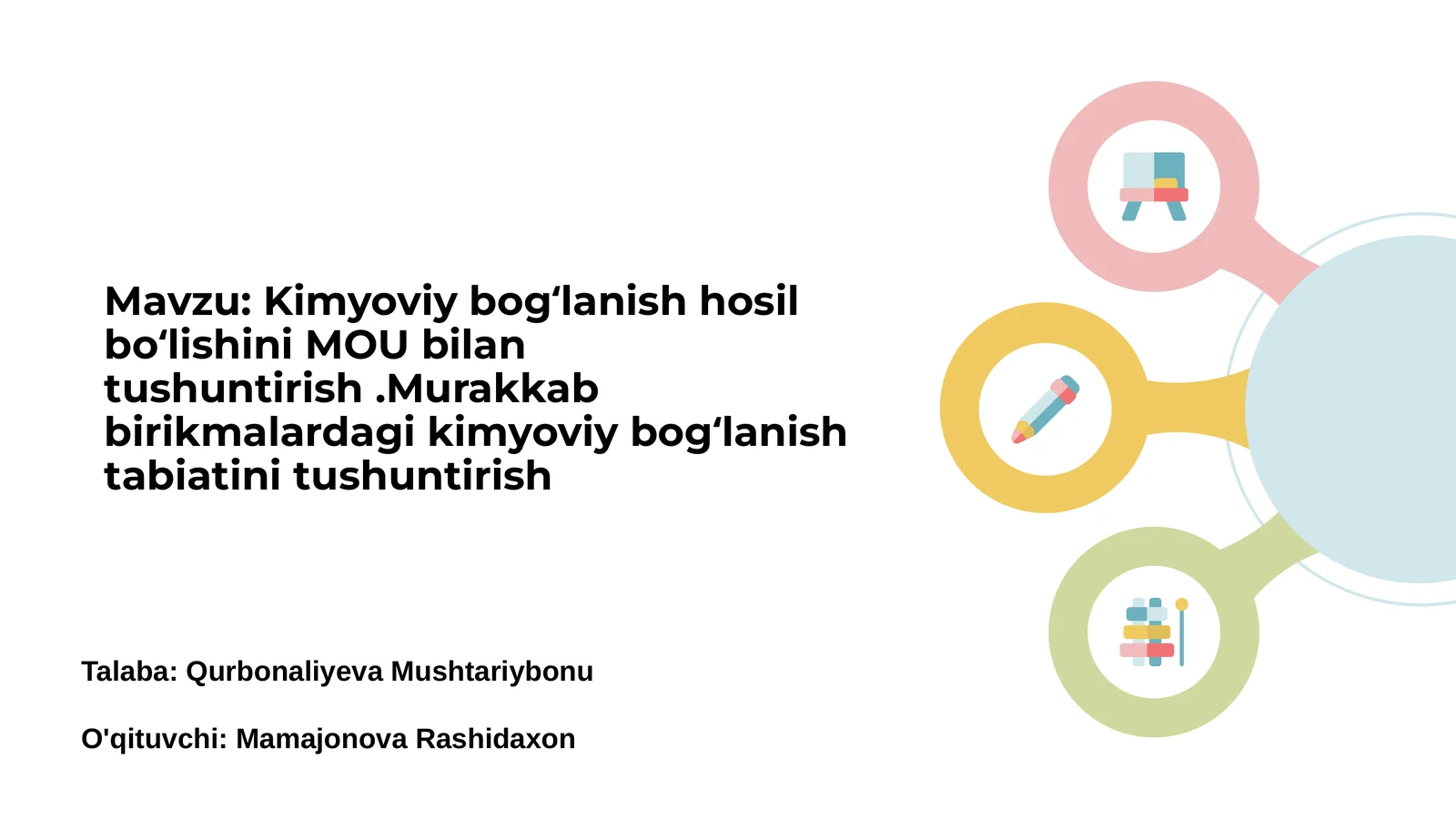 Kimyoviy Bog‘lanishning Asosiy Tushunchasi