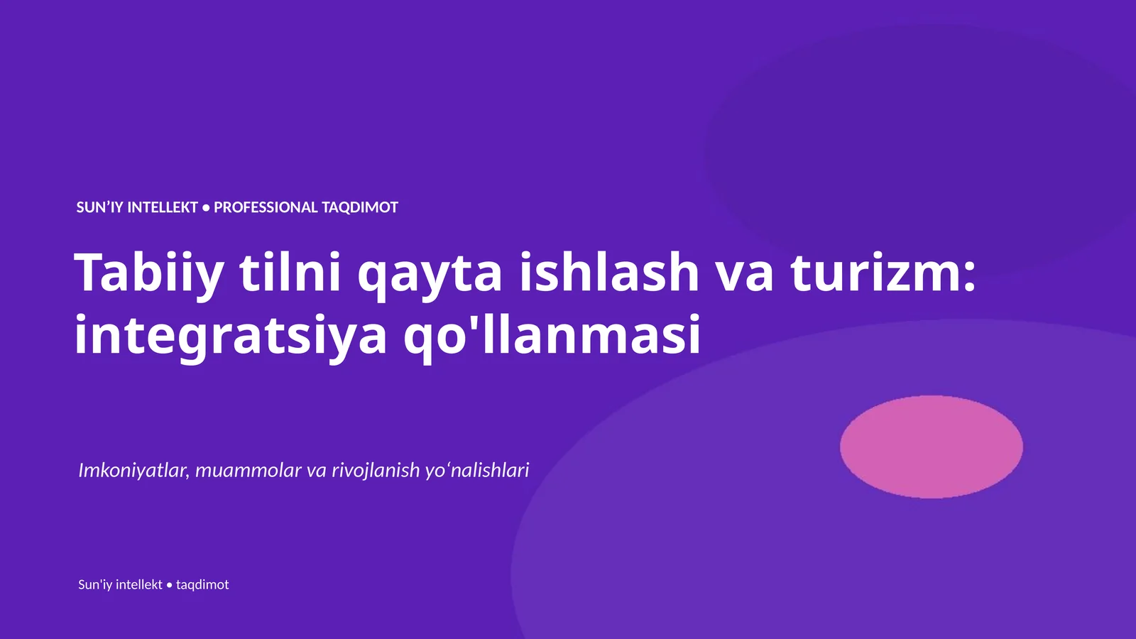 Tabiiy tilni qayta ishlash va turizm: integratsiya qo'llanmasi