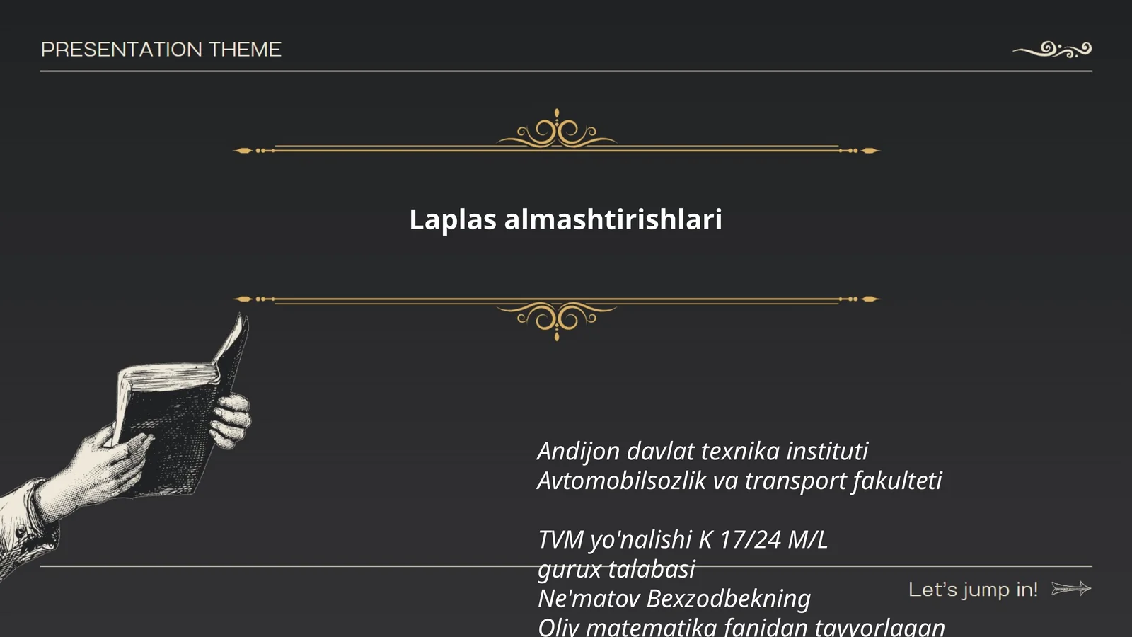 Laplas almashtirishlari