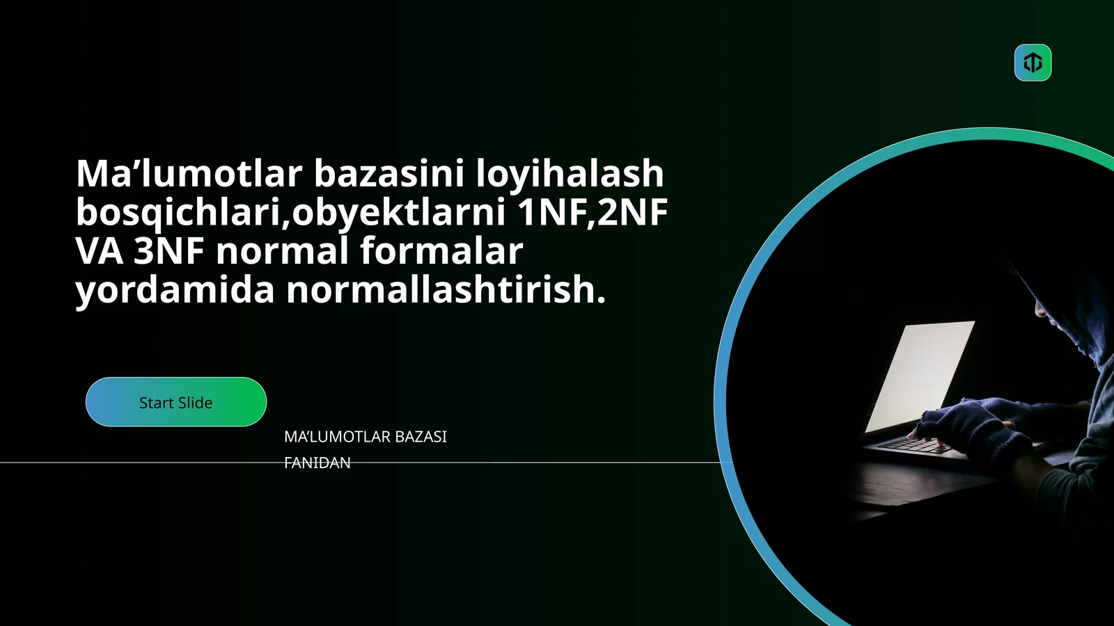 MA’LUMOTLAR BAZASI FANIDAN