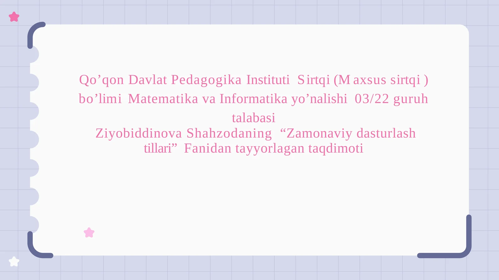 Zamonaviy dasturlashtillari
