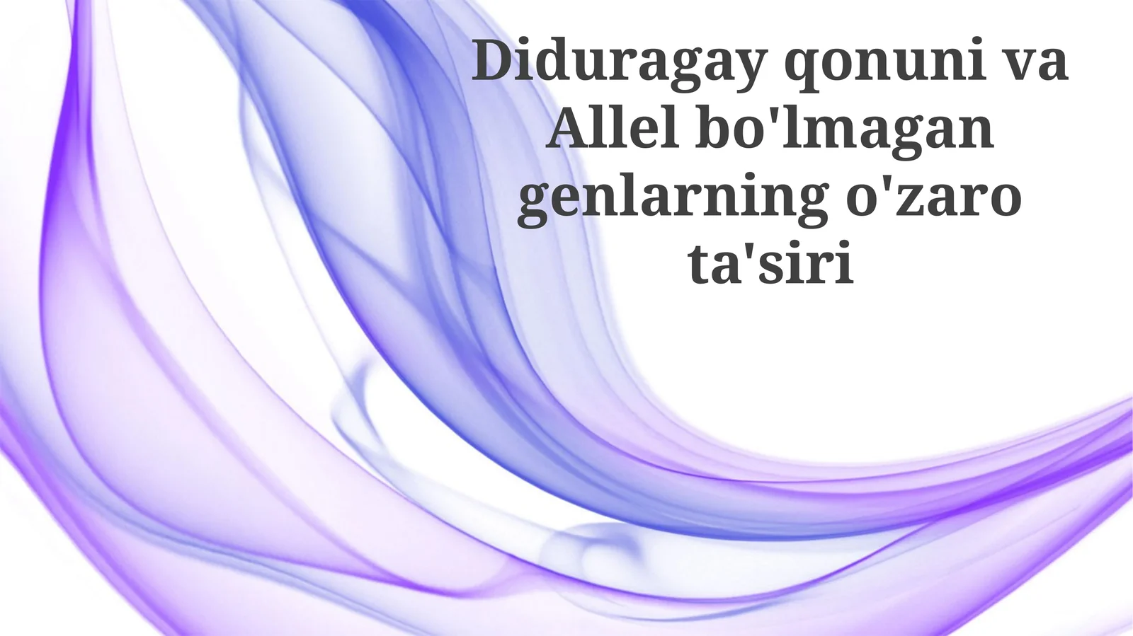 Diduragay qonunivaAllelbo'lmagangenlarningo'zarota'siri