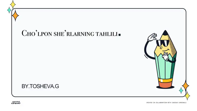 Cho'lpon she'rlarning tahlili