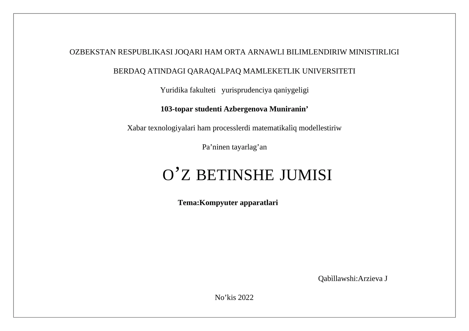 Kompyuter apparatlari
