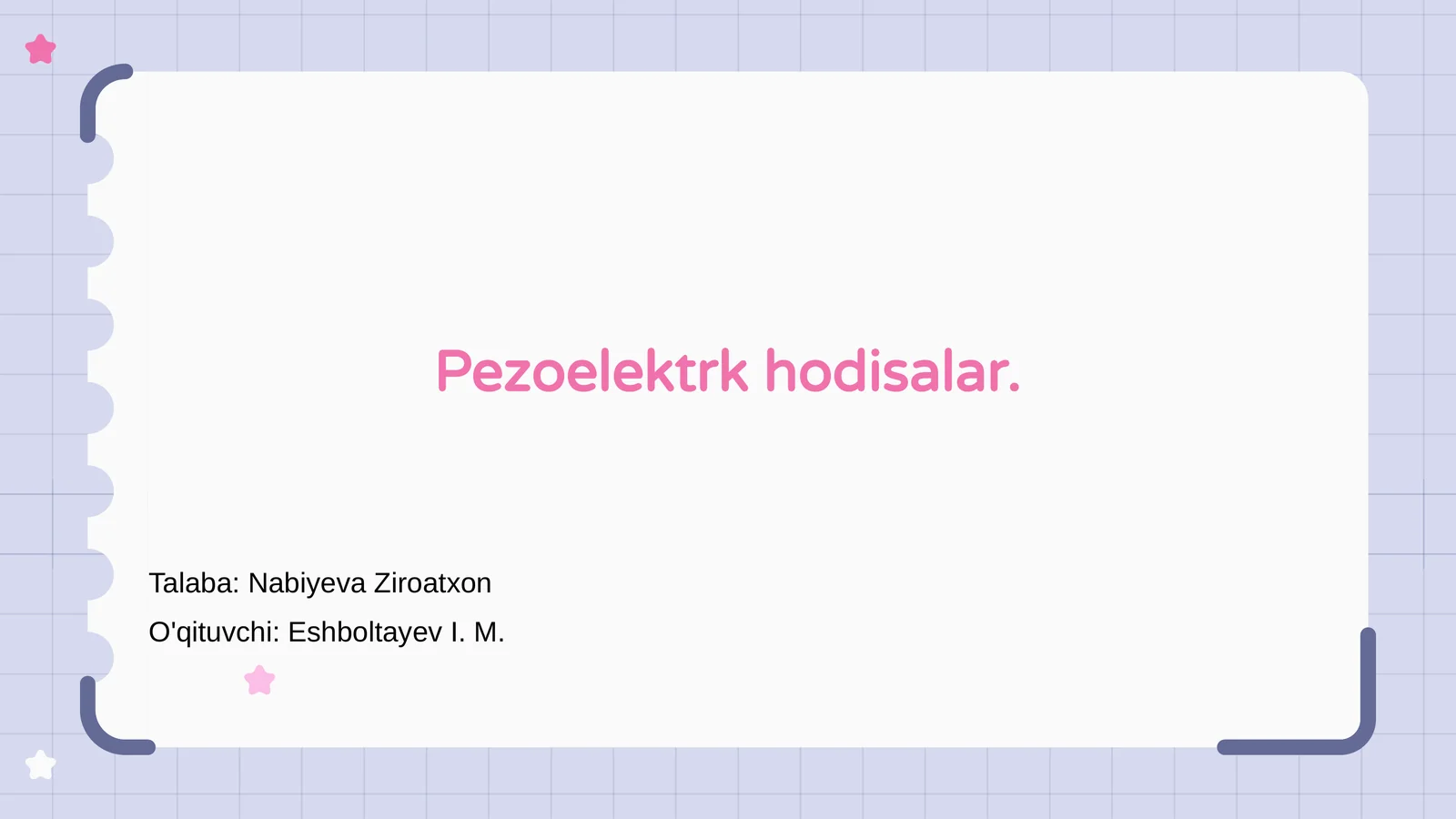Pezoelektrik Hodisalar