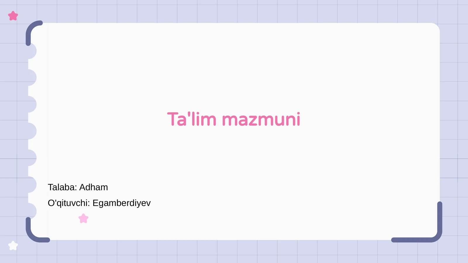 Ta'lim mazmuni