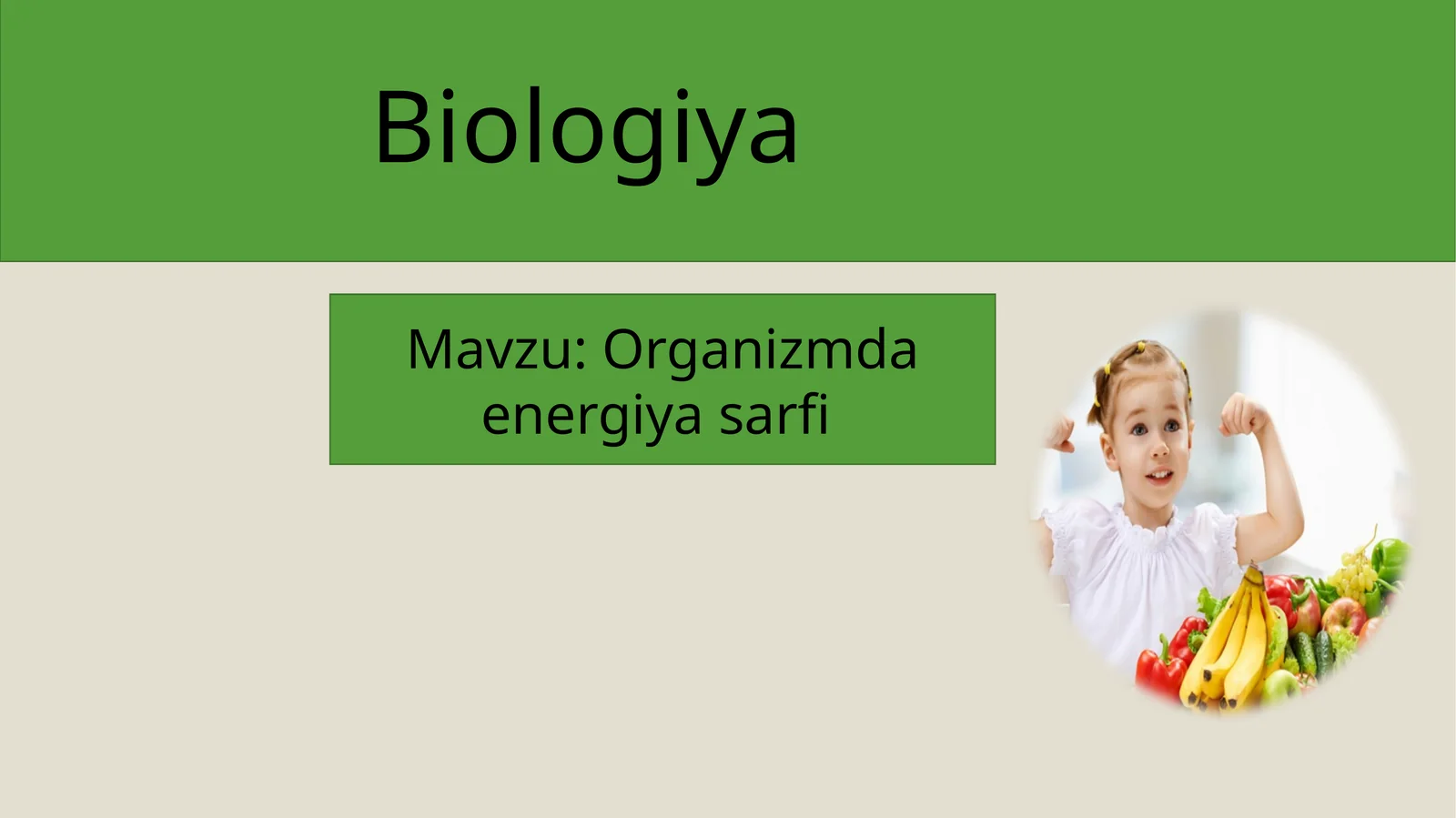 Organizmda energiya sarfi