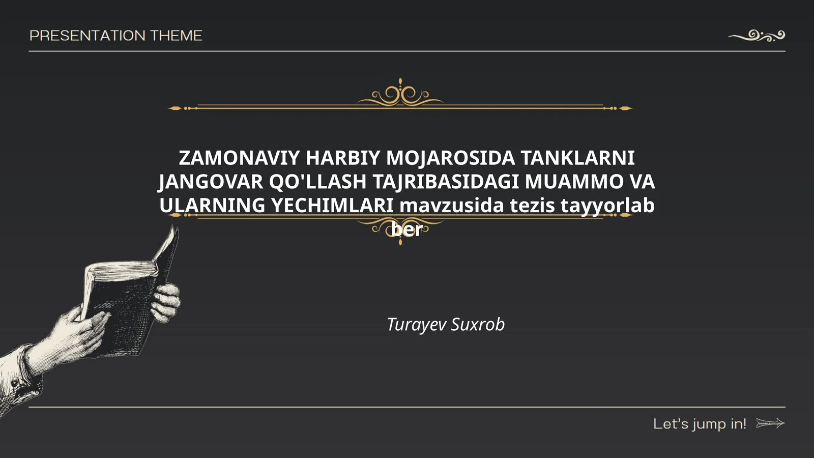 Tanklarni Jangovar Qo'llash Tajribasidagi Muammo va Ularning Yechimlari