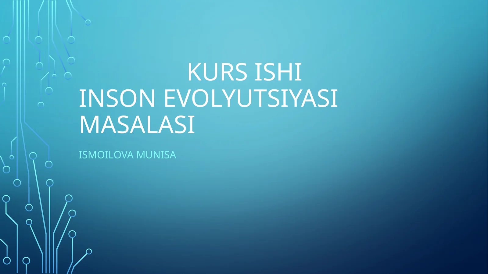 Inson evolyutsiyasi masalasi