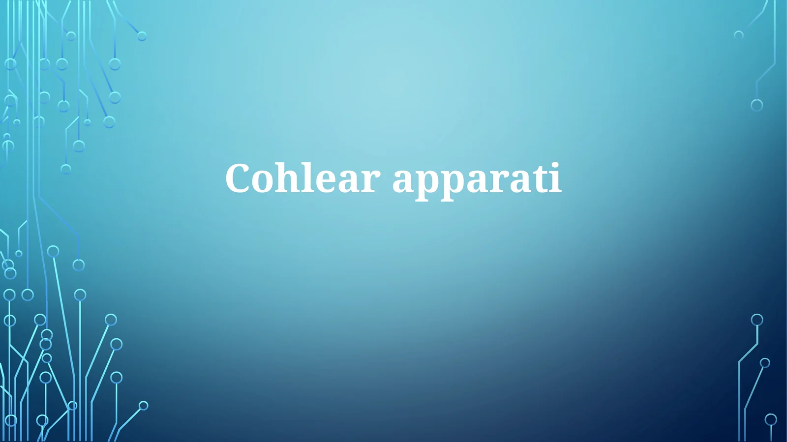 Cohlearapparati