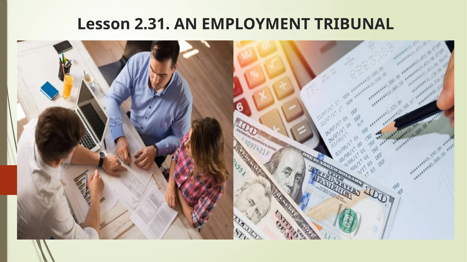 AN EMPLOYMENT TRIBUNAL