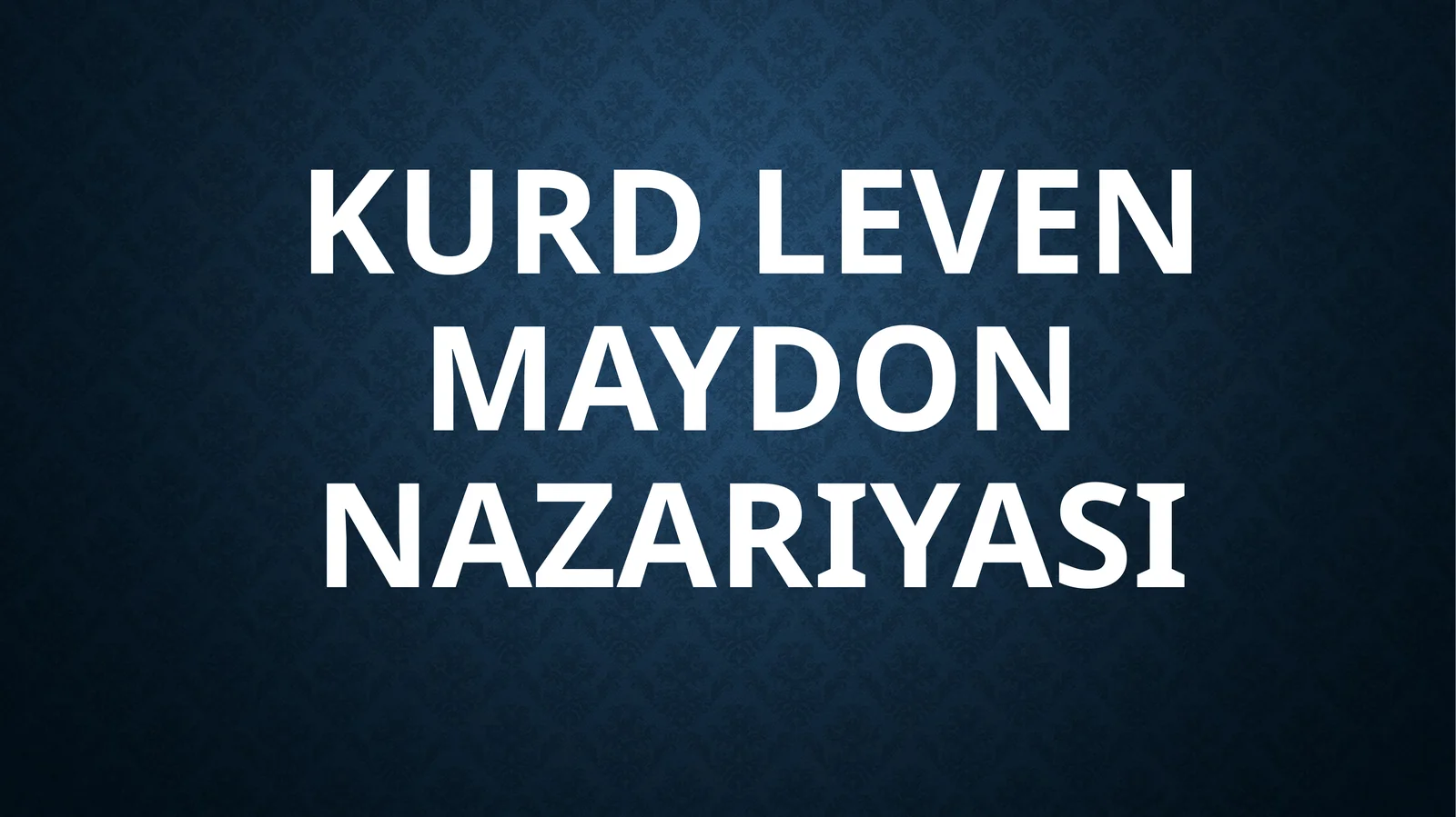 Kurd Levenmaydonnazariyasi